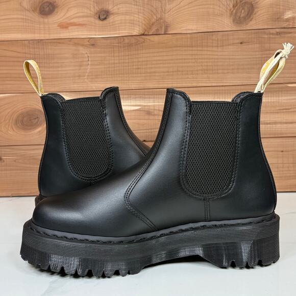Dr Martens 2976 Quad Chelsea Boots Platform Black Womens Size 11 - Mens 10 Vegan - Picture 14 of 15